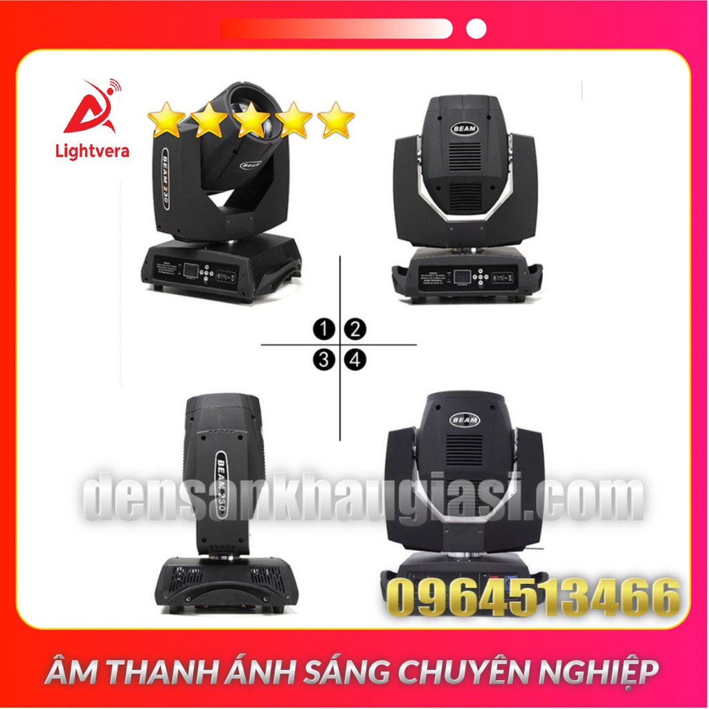 Đèn Moving Head Beam 230 Logo 3D Dành Cho Sân Khấu Chuyên Nghiệp Đèn Sân Khấu Lightvera