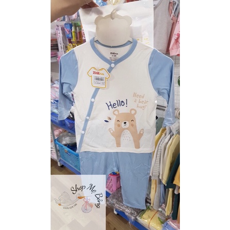 [ZoseKids] Bộ sơ sinh cài lệch sợi tre ZoseKids