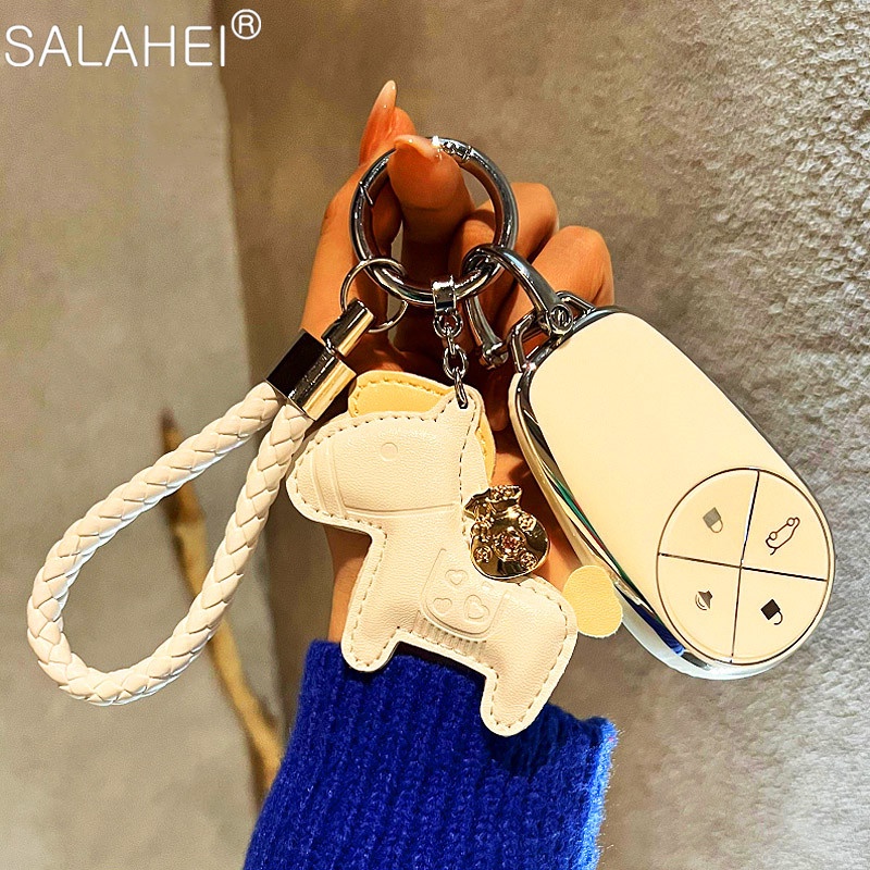 TPU Xe Dễ Thương Từ Xa Chìa Khóa Bao Đựng Vỏ Bảo Vệ Toàn Diện Móc Khóa Cho Nio Wei Lai ES8 ES6 EC6 E