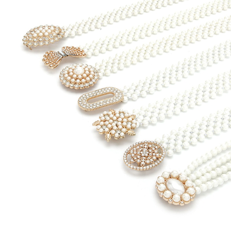 Thắt Lưng Chuỗi Hạt Ngọc Trai Thời Trang Cho Cô Dâu