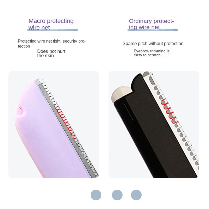 Bộ Dao Cạo Lông Mày Hai Món Chống Trầy Xước Hình Thỏ Dễ Thương