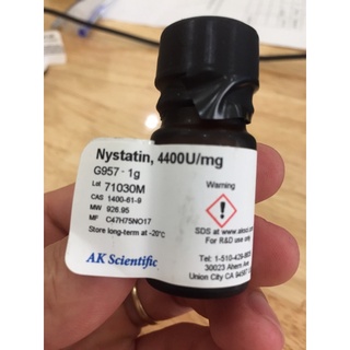 Hoá chất Nystatin ≥4400 USP units/mg; CAS Number: 1400-61-9; lọ 1g