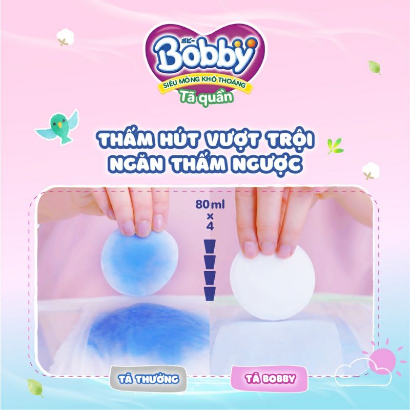 🏰HCM🏰 Tã / bỉm quần Bobby gói siêu to , siêu mỏng 3mm👉 M112+4👉 L196+4 👉XL84+4👉 XXL76+4