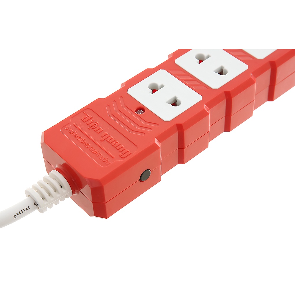 Ổ CẮM 3 LỖ CHỊU TẢI 4000W DÂY 2M / 5M CAO CẤP ĐIỆN QUANG - Điện Việt
