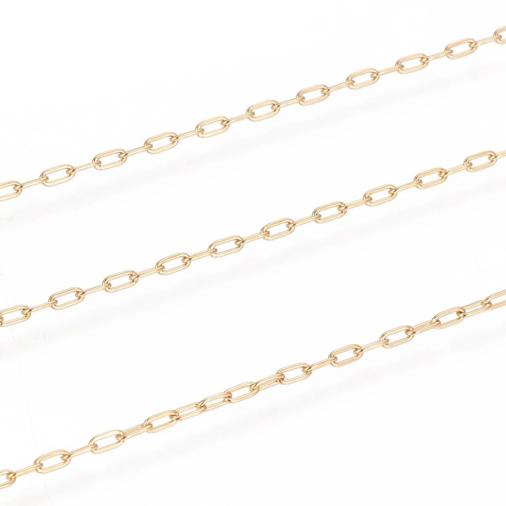 Chuỗi dây xích thép không gỉ 304 màu vàng dạng hàn 0.8x0.3mm