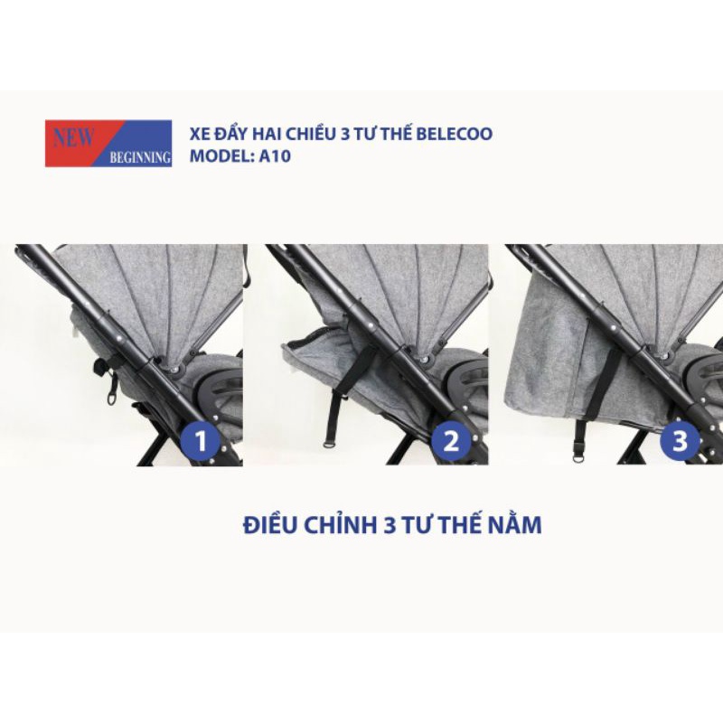 Xe đẩy 2 chiều New Beginning - Siêu nhẹ, gấp gọn, giảm sóc