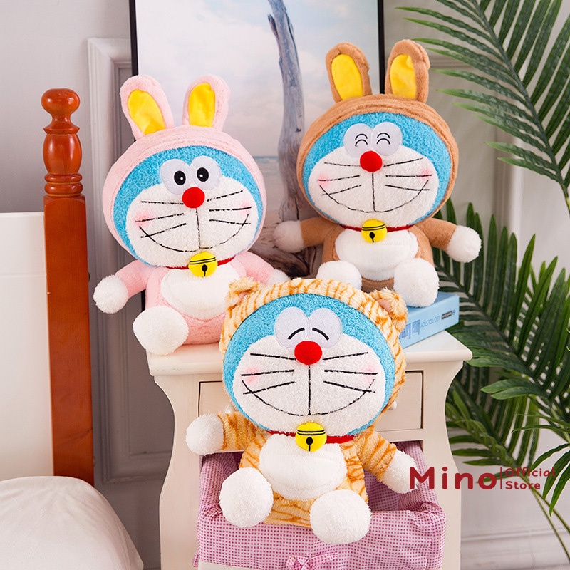 Gấu Bông Doreamon Cute Hồng Xám MINO STORE TH200