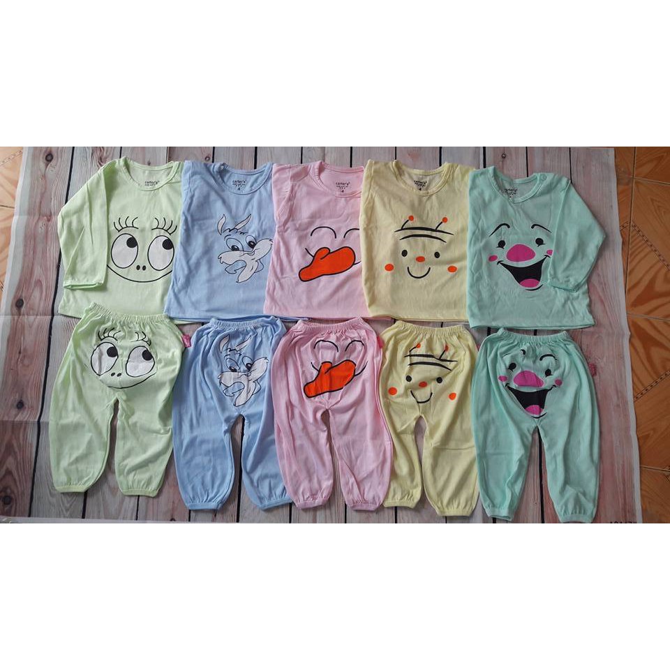 Combo 10 bộ thu cotton cho be