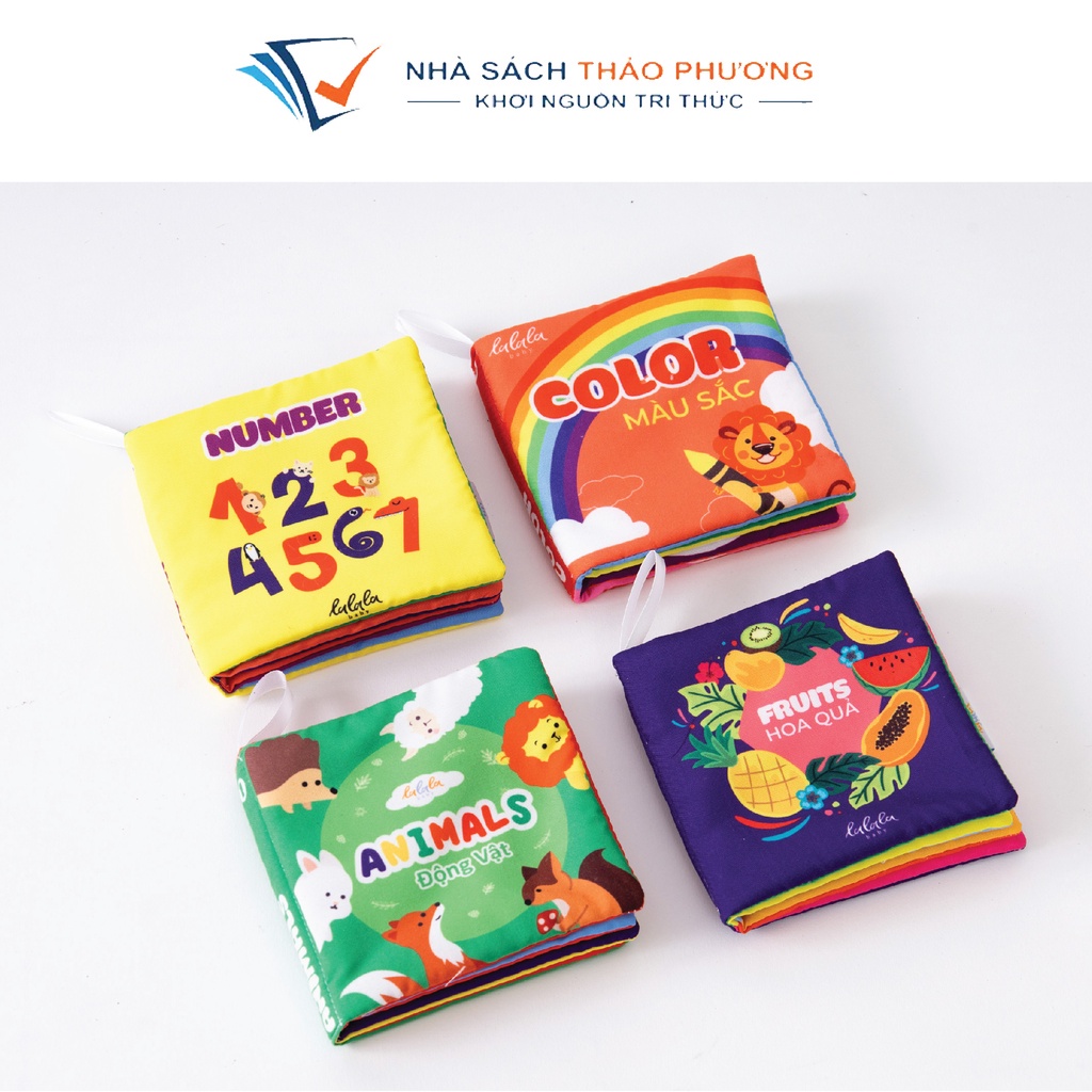 Sách vải Touch touch see see (mini cloth book) nhiều chủ đề thú vị, phát triển trí não cho bé - Bộ 4 cuốn