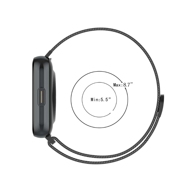 Dây Đeo Inox Milan Có Khóa Nam Châm Cho Đồng Hồ Realme Lidu1 20mm