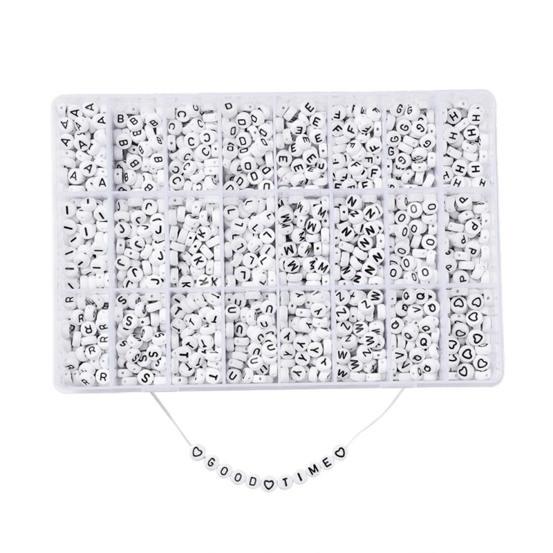 Bộ Hạt Xỏ Vòng Tay / Kính / Vòng Tay Hình Chữ Cái Nghệ Thuật