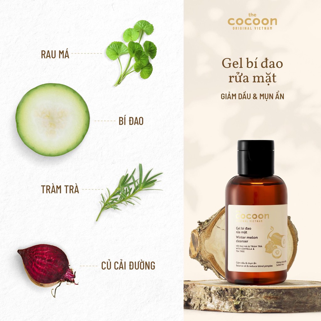 [FREESHIP] Gel bí đao rửa mặt Cocoon 140ml/chai ＊AramoMart＊ | BigBuy360 - bigbuy360.vn