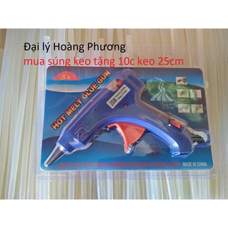 Súng keo nến silicon tặng kèm 10c keo nến dài 25cm