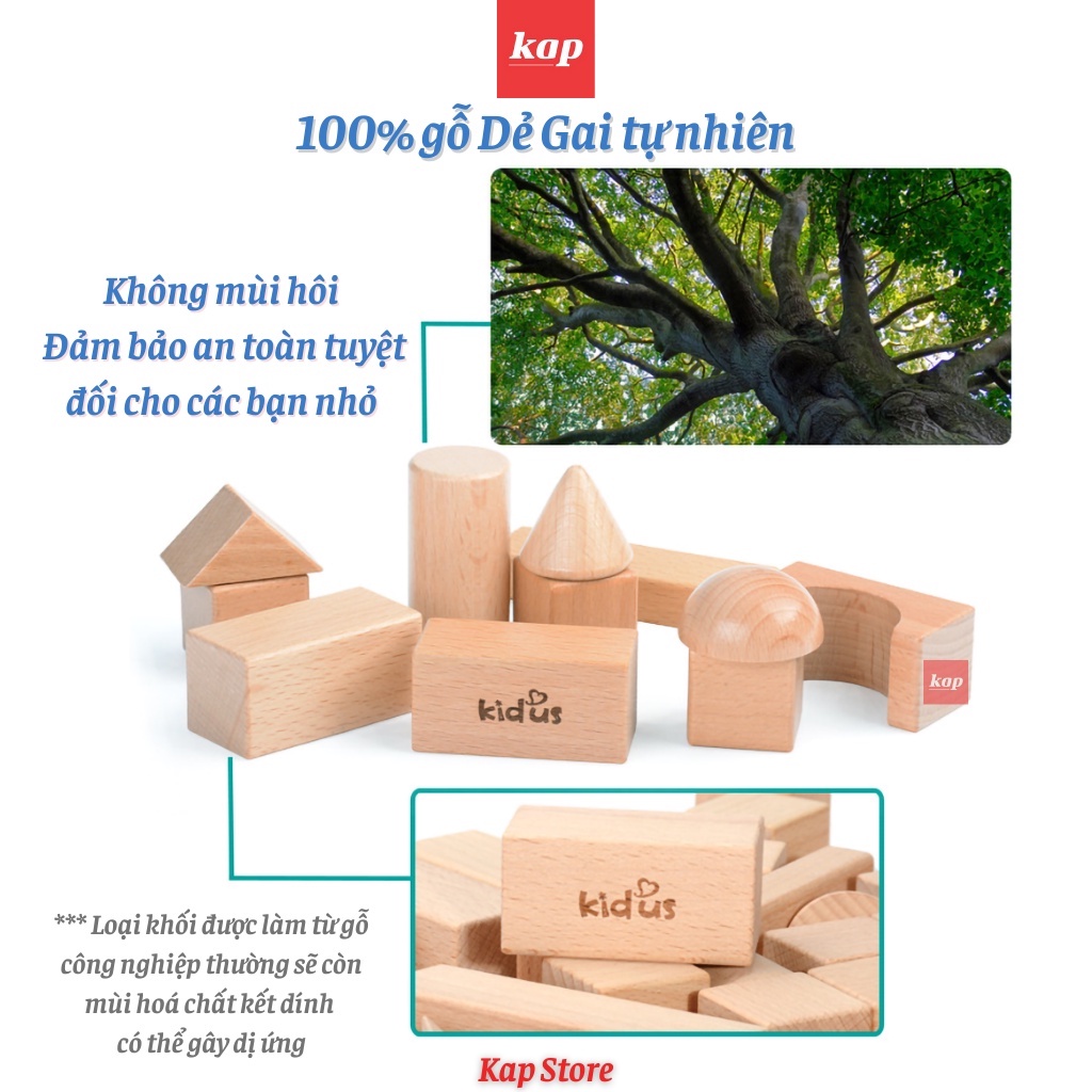 Đồ chơi xếp hình khối gỗ, bộ xếp hình khối khối gỗ thành phố thu nhỏ, City Wooden Blocks