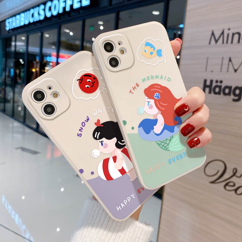 Ốp Điện Thoại Hình Tiên Cá Cho Realme 7 9 Pro Plus 5G C25S 9 8 8i 6 5 6i 5S 5i 6S V13 Q3i Q3Pro GT C21Y C11 C15 C25 C12 Narzo 30A C25C21 C21