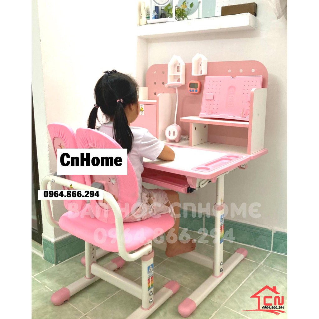 Bộ bàn ghế học sinh chống gù chống cận thông minh CnHome C1 𝑭𝑹𝑬𝑬𝑺𝑯𝑰𝑷🎁TẶNG ĐÈN HỌC, ĐỒNG HỒ, CHỐNG CẰM VÀ KẸP GIỮ SÁCH