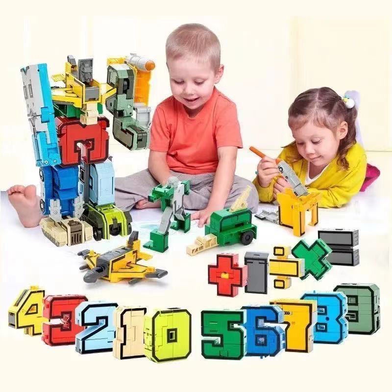 Đồ Chơi Robot Biến Hình Kỹ Thuật Số 0-9 Giáo Dục Sớm Cho Bé