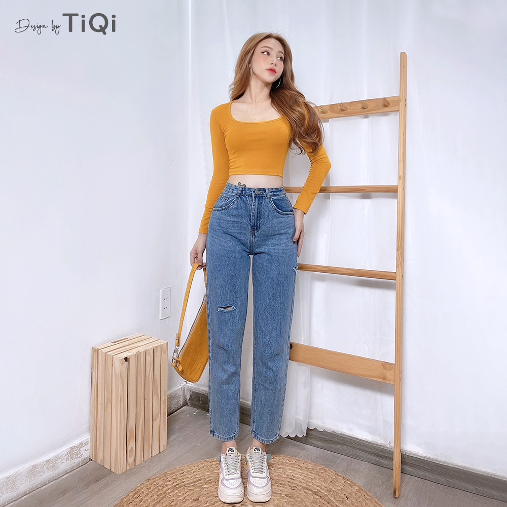 Quần baggy jeans rách hông TiQi Jeans B1-148