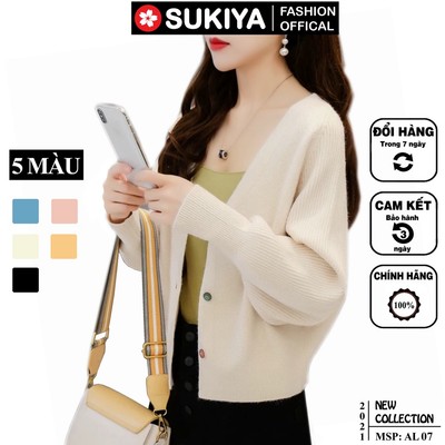 Áo khoác len Nữ cardigan SUKIYA Hàng cao cấp chất Sợi lông Thỏ mềm mại AL07