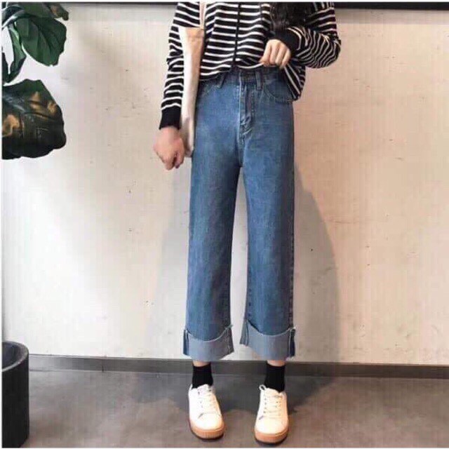 QUẦN JEANS NỮ ỐNG RỘNG OHS3200 | WebRaoVat - webraovat.net.vn