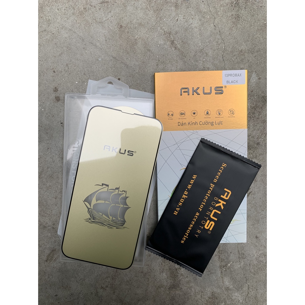 Kính Cường Lực Full Màn Chính Hãng AKUS dành cho iPhone 6 đến iPhone 13Promax