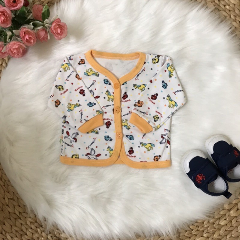 [Được chọn mẫu] Áo khoác sơ sinh không nón cho bé trai, bé gái từ sơ sinh đến 8kg | BigBuy360 - bigbuy360.vn