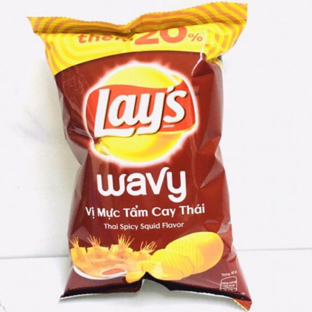 Snack Lays khoai tây 8 hương vị  Tặng thêm 20%  Gói 35g