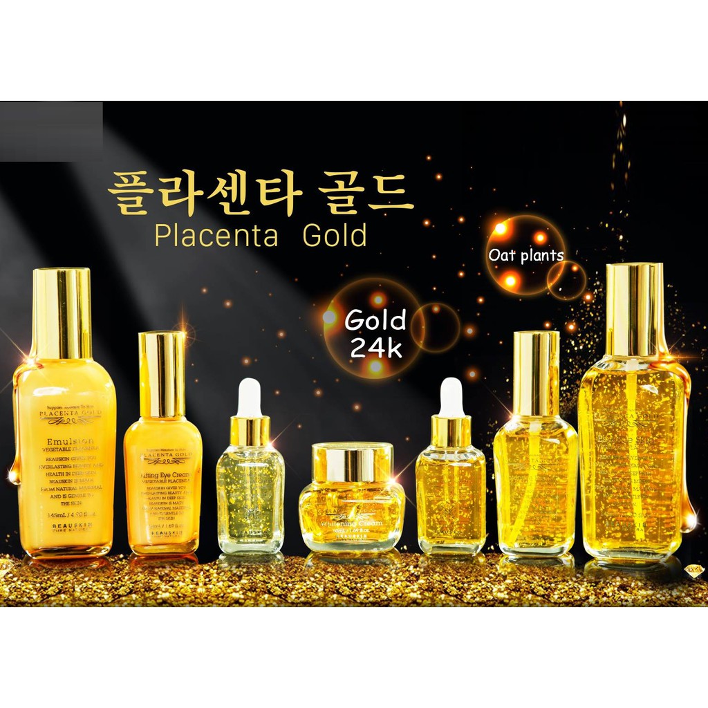 Tinh chất serum dưỡng trắng căng mịn da Beauskin Placenta Gold Hàn quốc ( 30ml)