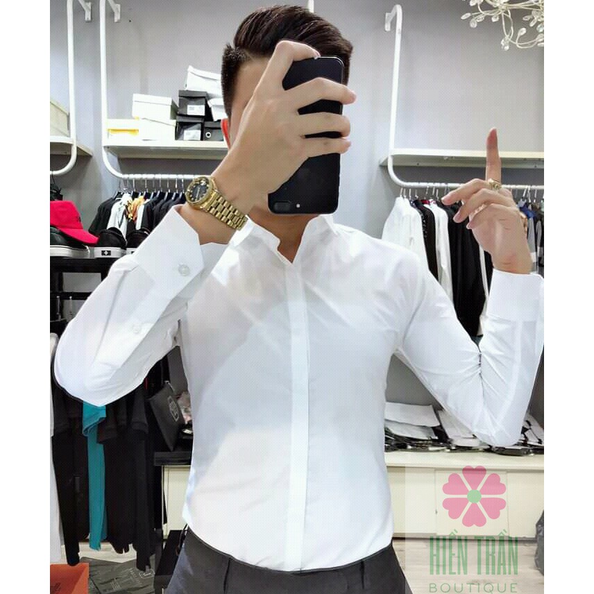 Áo sơ mi nam Ruby Fashion giấu cúc vải chống nhăn, phong cách Hàn Quốc | BigBuy360 - bigbuy360.vn