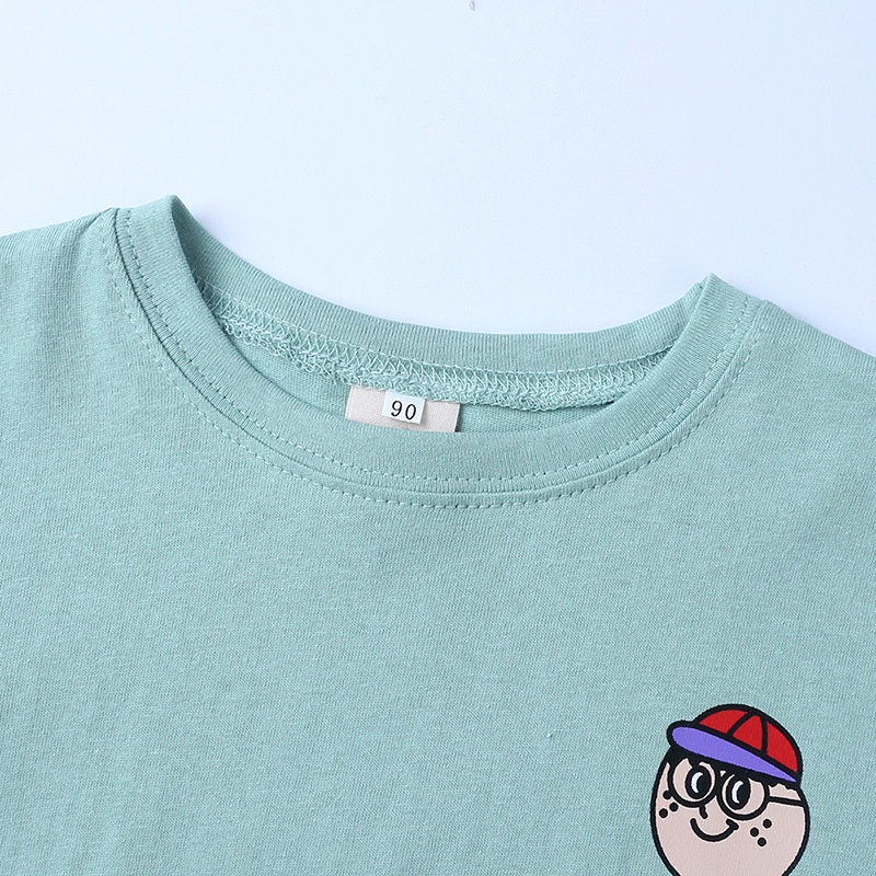 Đầm Cotton Tay Ngắn In Họa Tiết Hoạt Hình Thời Trang Mùa Hè Cho Bé Gái 1-5 Tuổi