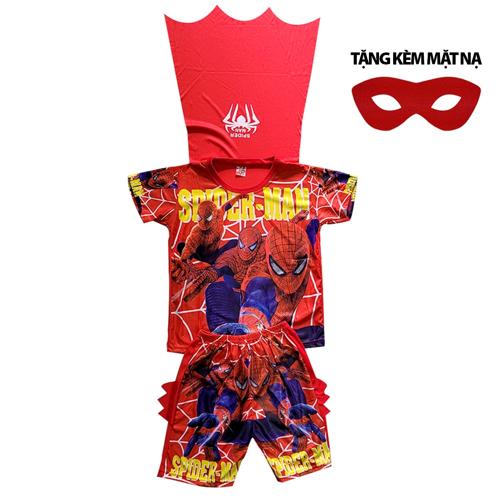 Đồ bộ siêu nhân có cánh tà tặng kèm mắt kính size 16-36kg mẫu và màu ngẫu nhiên không trùng kiểu