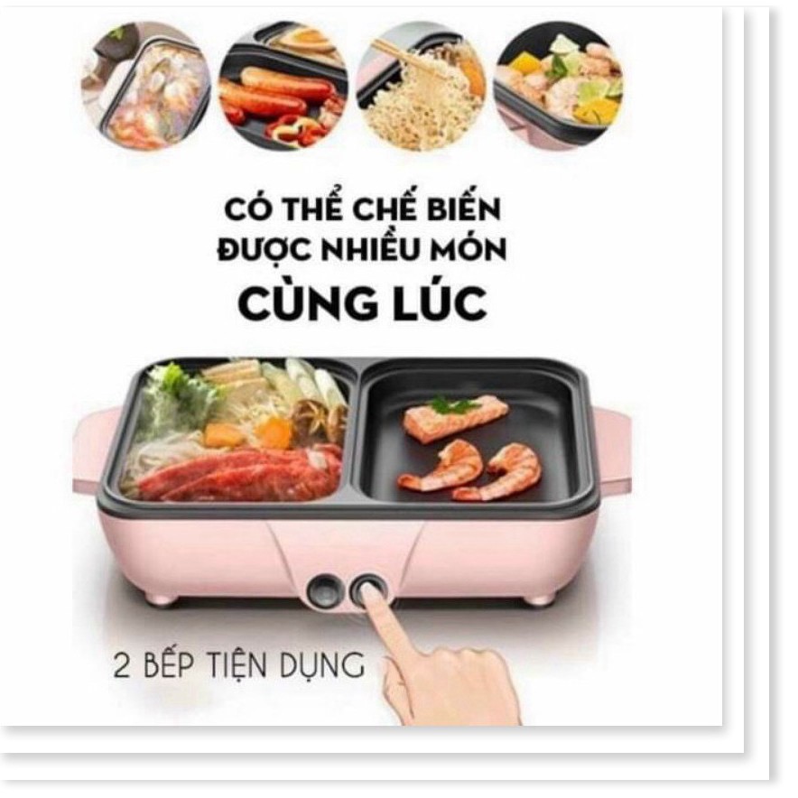 RẺ NHẤT SHOPEE LẨU KÈM NƯỚNG MINI 2IN1 - BÁN BUÔN SLL - LẨU HÀN QUỐC - LẨU UYÊN ƯƠNG