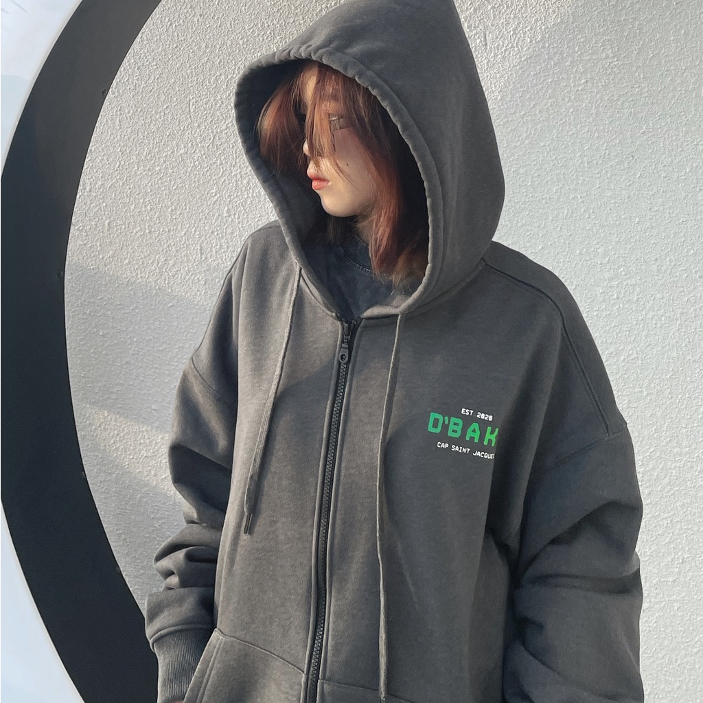 Áo khoác Zip Hoodie khóa kéo 2 chiều D'BAKU MELTING (Tặng kèm túi Tote)