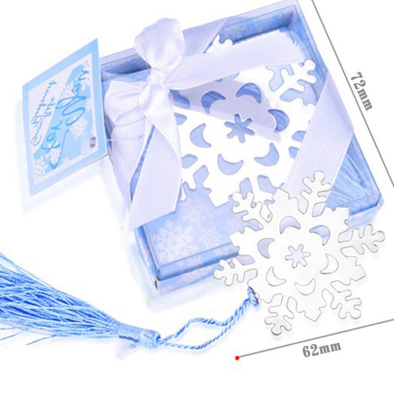 Thẻ đánh dấu sách bằng kim loại kiểu hoa tuyết sáng tạo