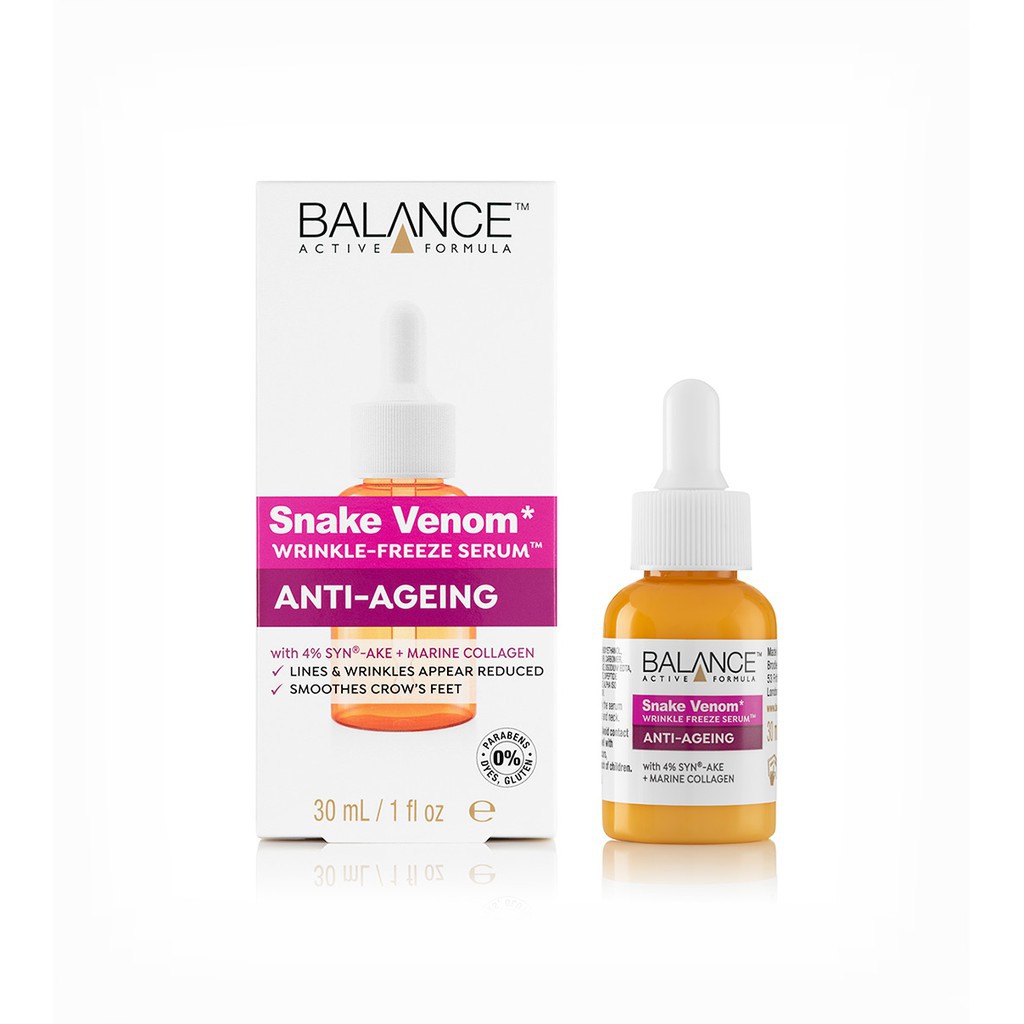 [Mã FMCGMALL -8% đơn 250K] Serum chống lão hóa nọc rắn Balance Active Formula Snake Venom Wrinkle Freeze 30ml | BigBuy360 - bigbuy360.vn