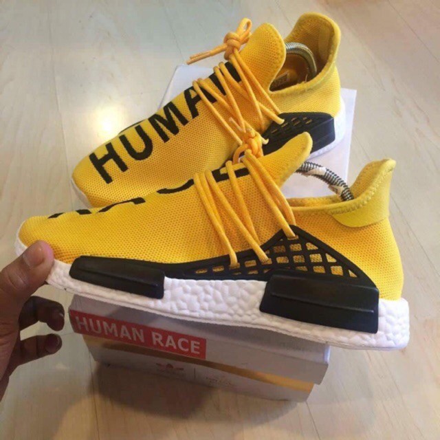 GIÀY THỂ THAO ADIDAS NMD HUMAN RACE Vàng Chữ Đen (Cực Hot)_Giaysneaker GIẢM GIÁ 20 % !!! .