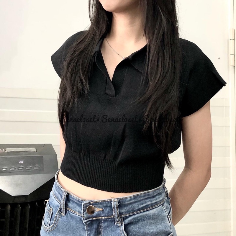 Senacloset - Áo tay ngắn Crop dễ thương năng động ( Ảnh thật kem video)