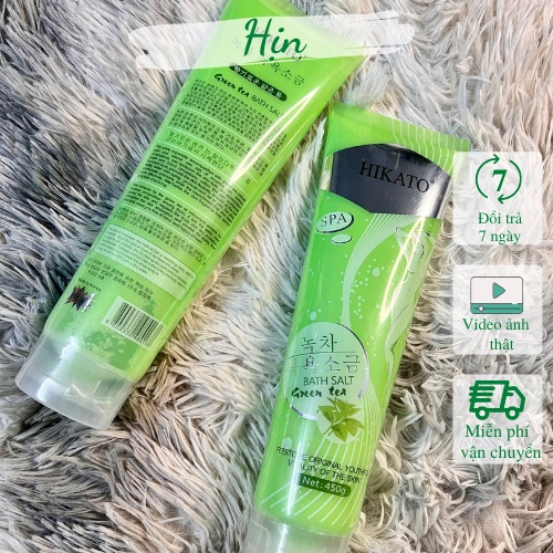 [DATE 2025] Muối tắm tẩy tế bào chết , tẩy vết thâm , trắng da trà xanh Hikato Hàn Quốc chính hãng  450g dùng cho Spa | BigBuy360 - bigbuy360.vn