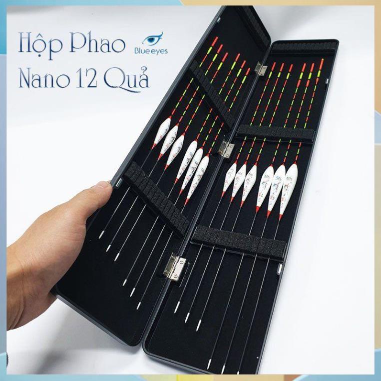 Hộp phao câu đài nano bộ 12 phao màu trắng sứ Blue Eyes RD10