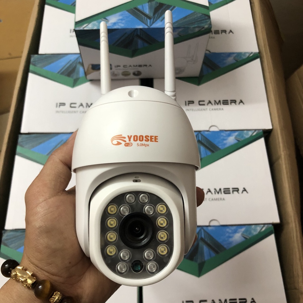 Camera yoosee ngoài trời Ptz 36 đèn 5.0Mpx xoay 360 độ, đàm thoại 2 chiều, có màu ban đêm. Mẫu mới nhất năm 2022