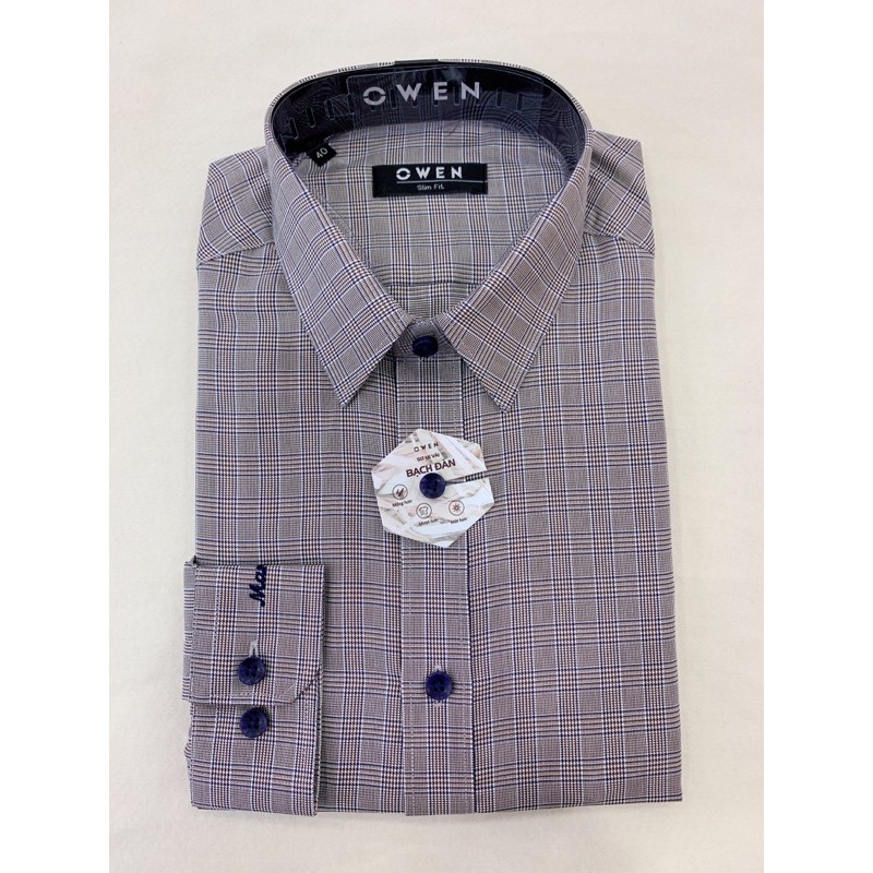 ÁO SƠ MI NAM DÀI TAY OWEN VẢI BẠCH ĐÀN (slimfit)