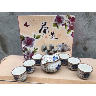 BỘ ẤM CHÉN NHẬT HOA ĐÀO ĐỎ