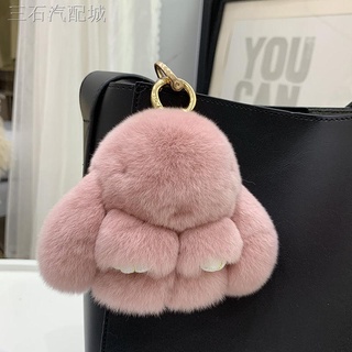 ✨ móc khóa lông thỏ dễ thương phong cách hàn quốc