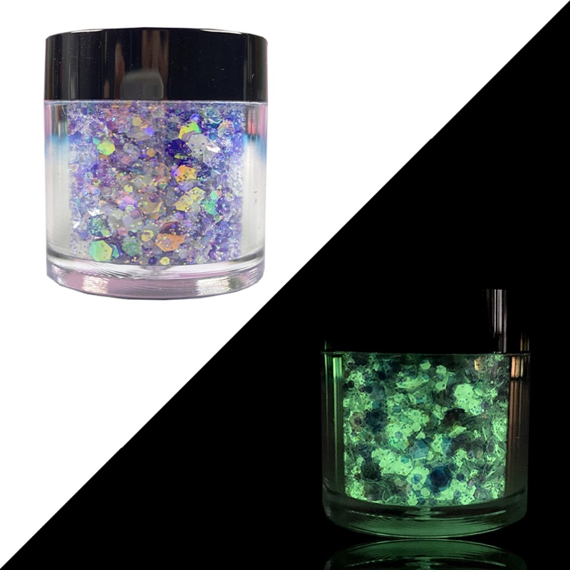 Bột Kim Tuyến Lấp Lánh Phát Sáng Trong Bóng Tối Trang Trí Móng Tay Và Cơ Thể