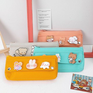 Bóp viết vải canvas kèm 3 huy hiệu