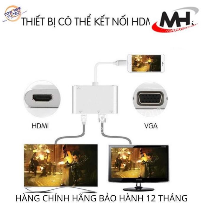 GIẢM 30% Cáp Chuyển Đổi Lightning ra HDMI, VGA, AV Màn Hình TV-Công nghệ mới nhất 2020