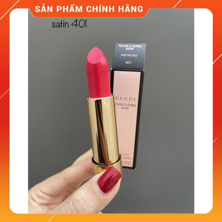 Son G.ucci 401 Satin Tông Màu Hồng Dâu Nữ Tính