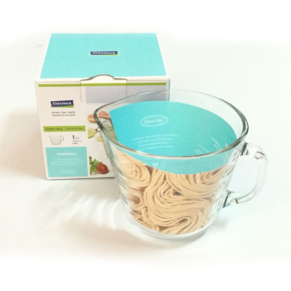 Cốc thủy tinh có vạch chia Glasslock Hàn Quốc GL1475 dung tích 500ml/600ml