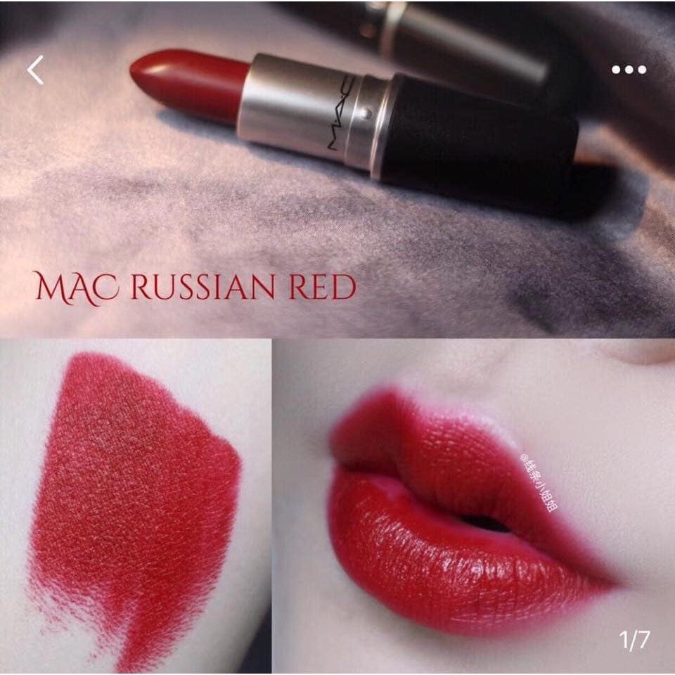 Son MAC Size Mini Russian Red - Đỏ Rượu Chính Hãng