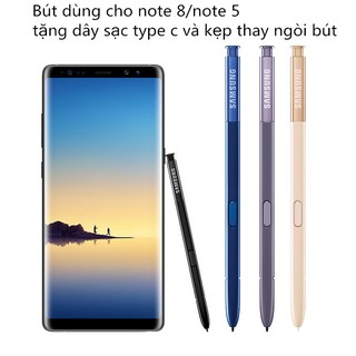 S-pen-Bút dùng cho note 8/note 5-tặng dây sạc type c và kẹp thay ngòi bút